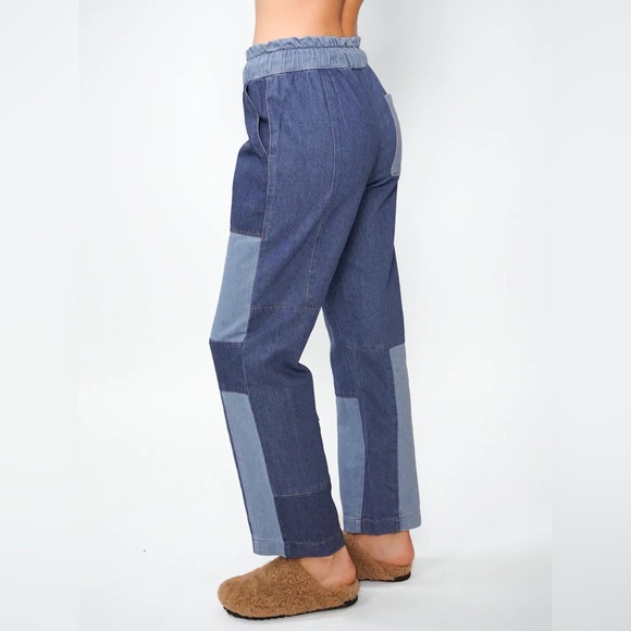 Electric & Rose Easy Pant - Patchwork Denim - Picture 2 of 3